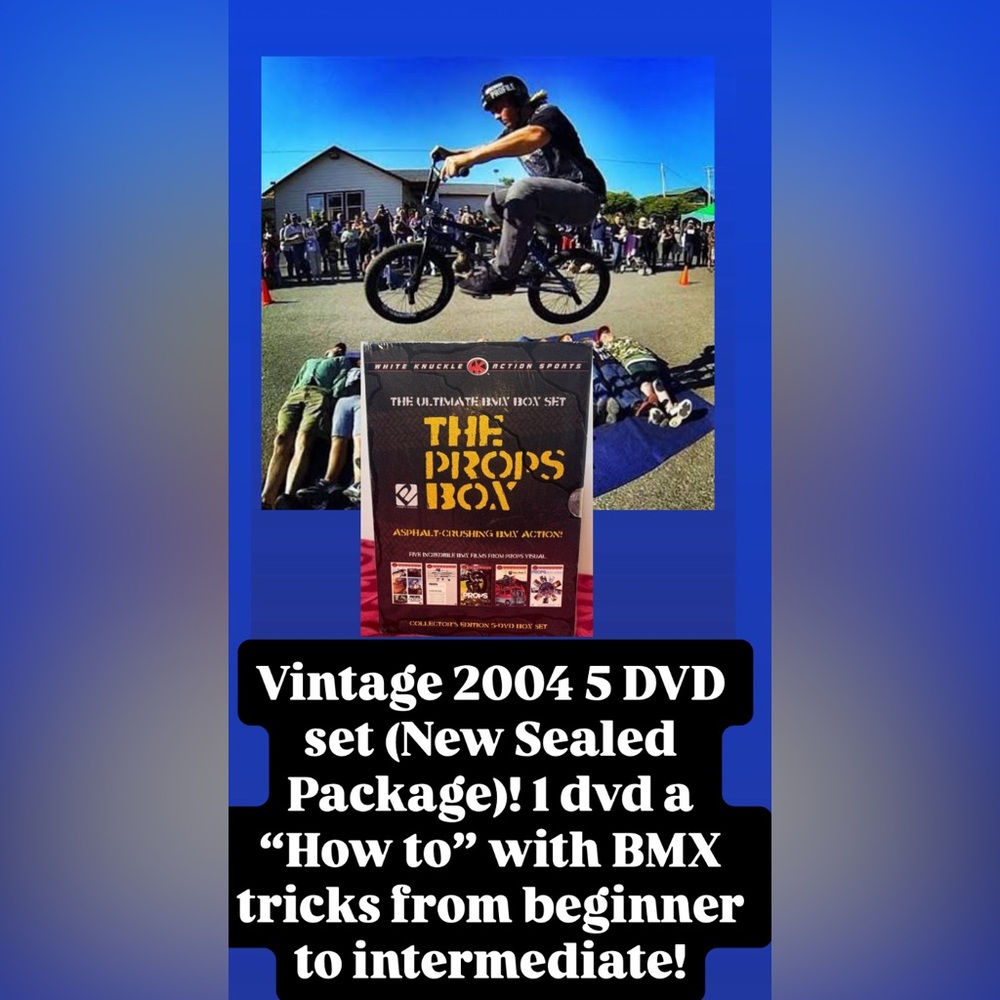 Vintage 2004 The Props Box 5 BMX DVD Set! New Sealed Package! NRFB